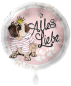 Preview: Folienballon - Alles Liebe, Mops - ø 43cm